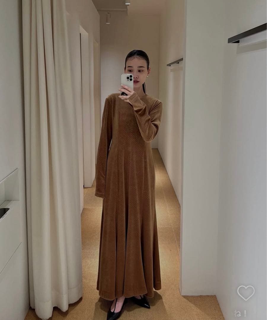 ワンピース CLANE VELOUR GLITTER ONEPIECE