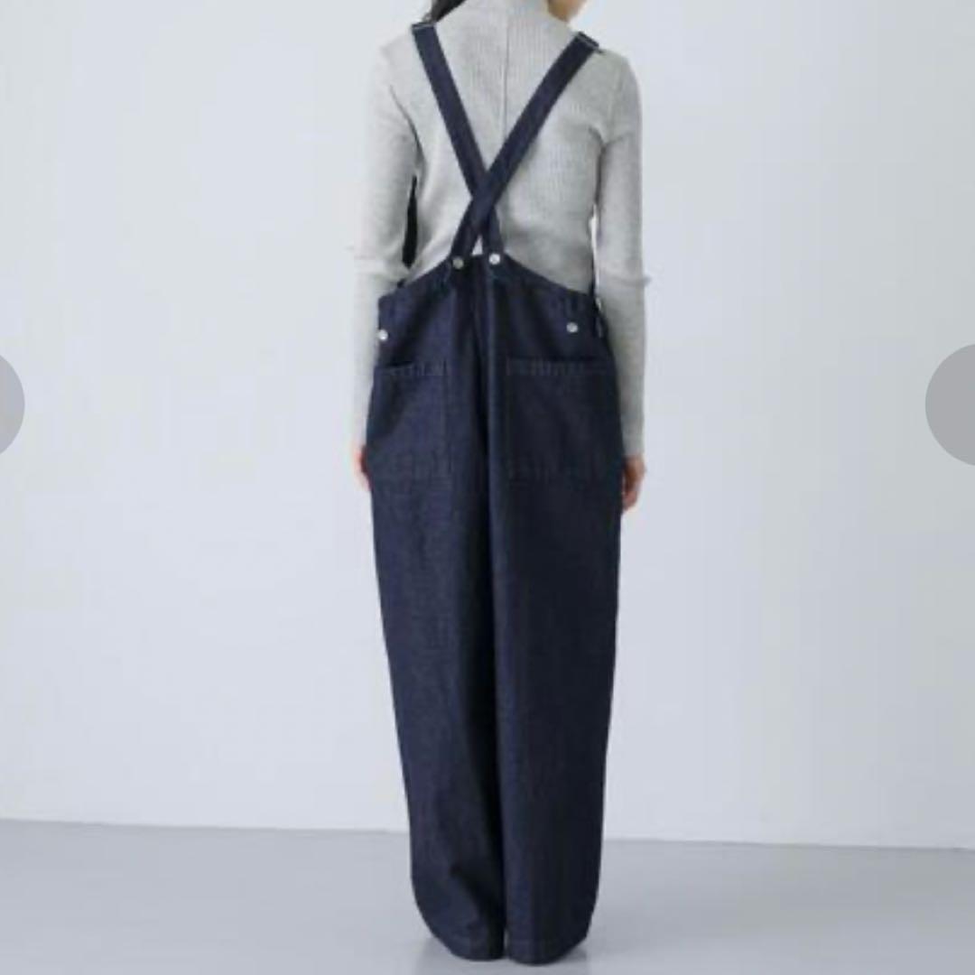 かぐれ バッククロスサロペット オーバーオール ブラック 銀ボタン フリーサイズ