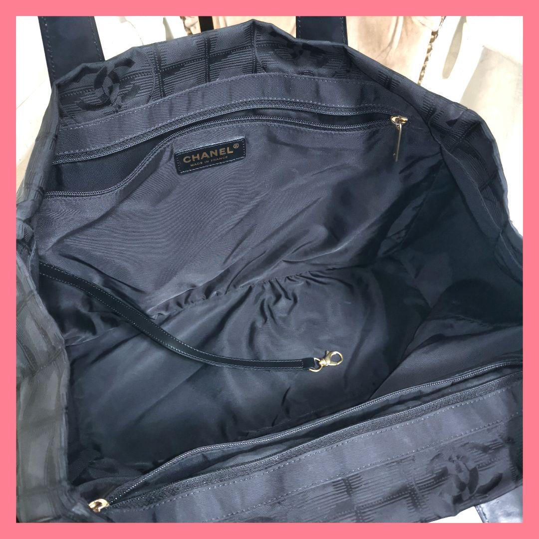 【美品】シャネルCHANEL ニュートラベルライン肩掛けトートバッグ黒 鑑定済!