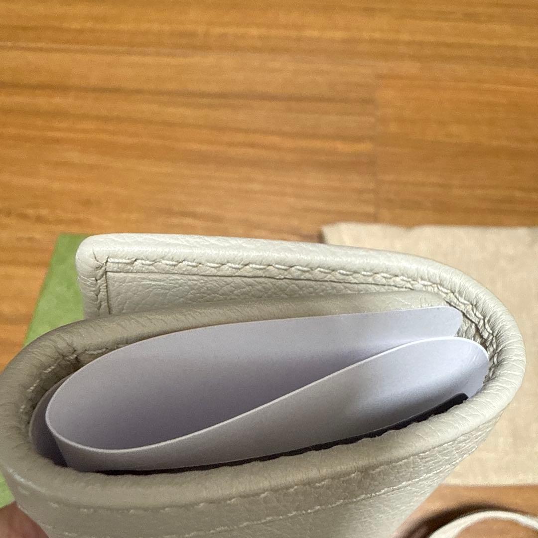 GUCCI バンブー装飾 ホワイトレザーキーケース　グッチ