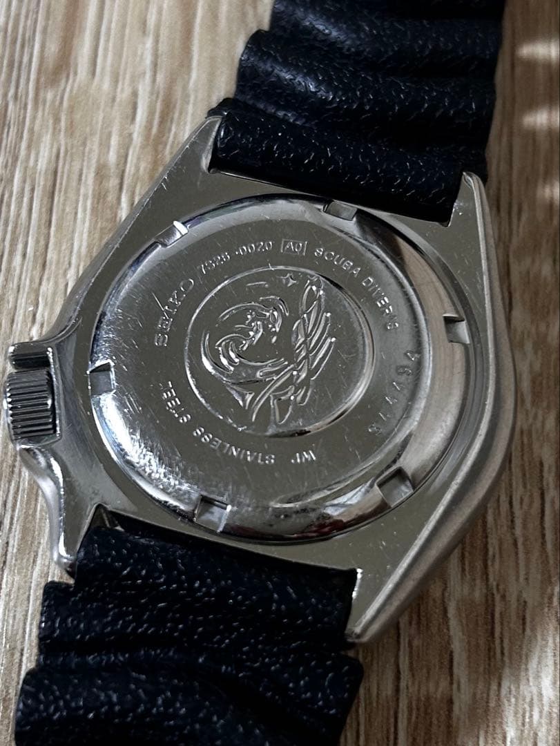 SEIKO セイコー　ダイバーズウォッチ ブラック ラバーベルト