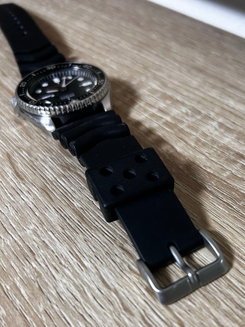 SEIKO セイコー　ダイバーズウォッチ ブラック ラバーベルト