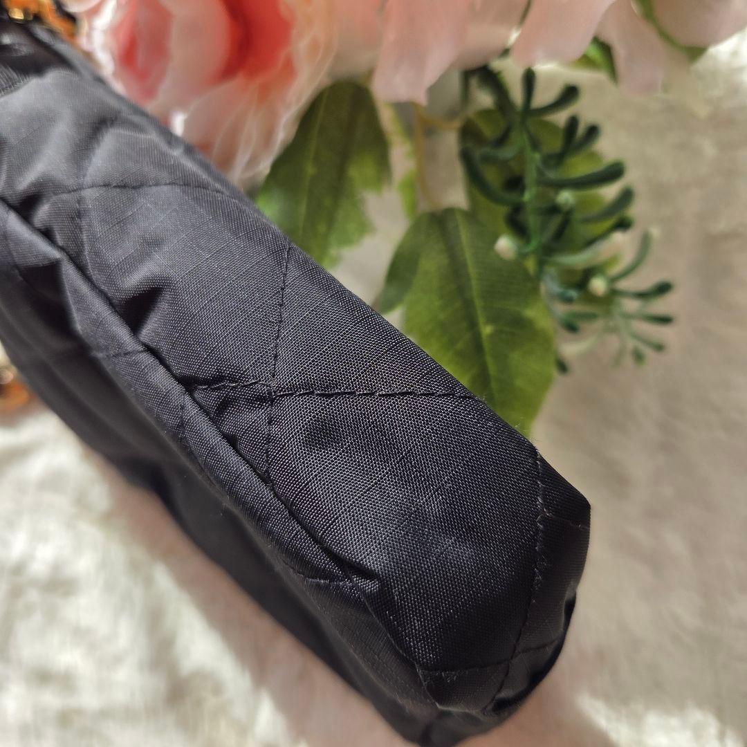 レスポートサック ブラックチェーンキルト スマホショルダー