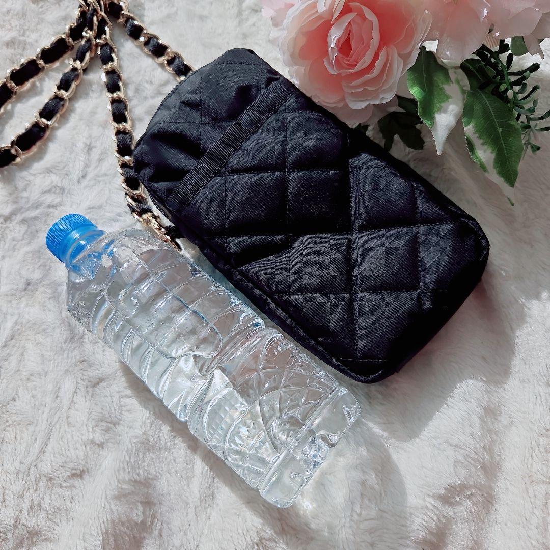 レスポートサック ブラックチェーンキルト スマホショルダー