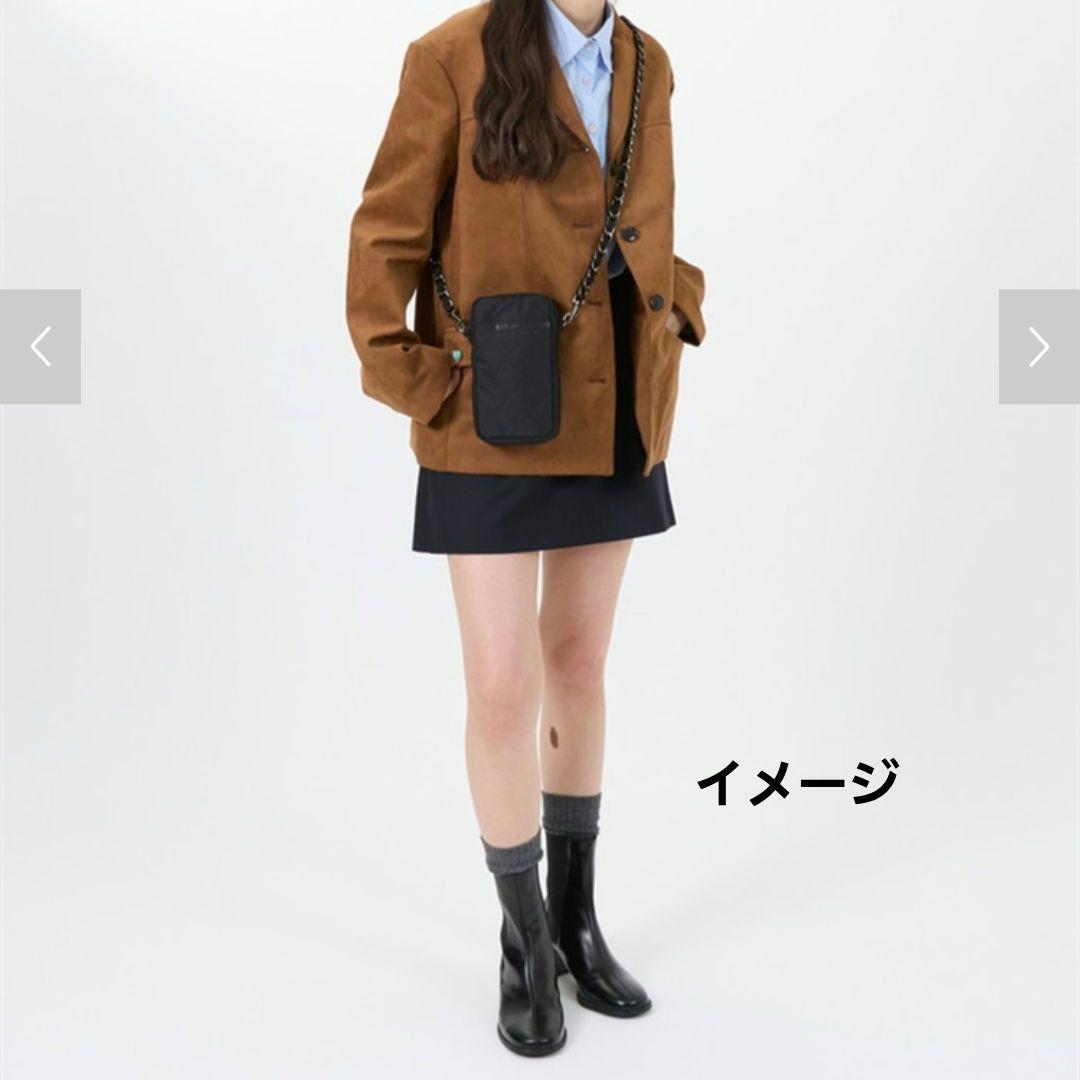 レスポートサック ブラックチェーンキルト スマホショルダー