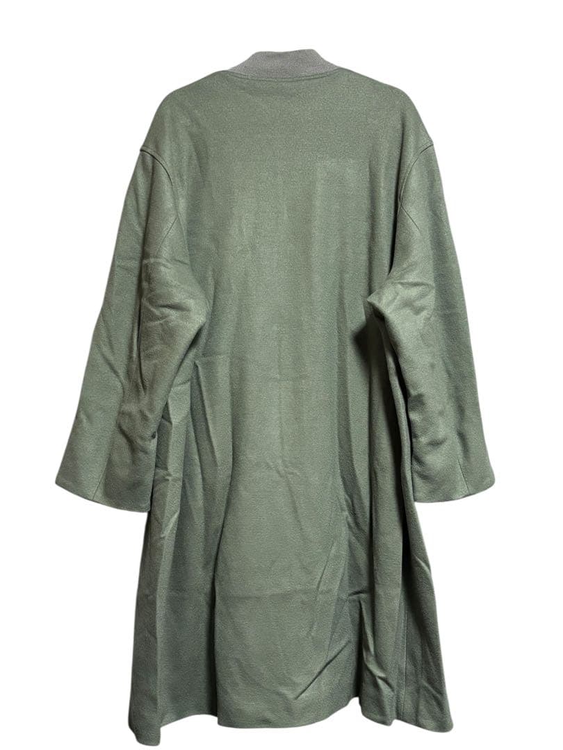 定価8.3万 名作22AW URU ウールポンチロングコート 3 セージグリーン