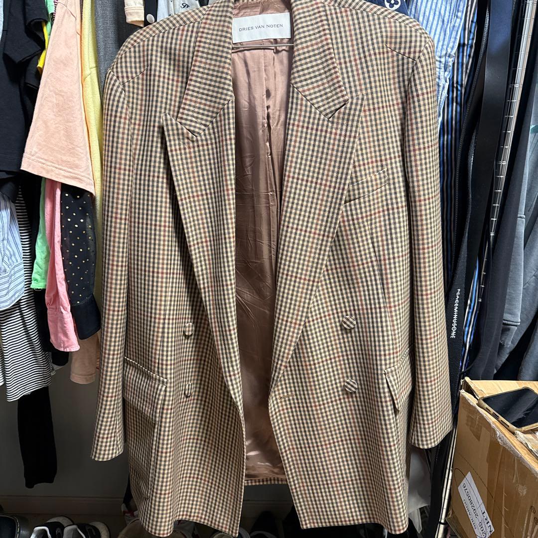 G-DRAGON着用　DRIES VAN NOTEN チェック柄セットアップ