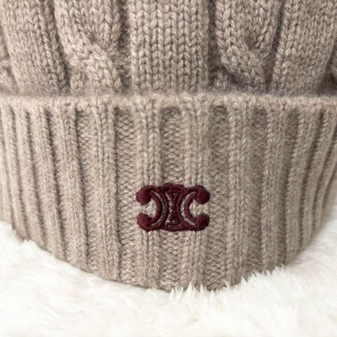 【新品未使用】CELINE セリーヌ ニット帽 ベージュ