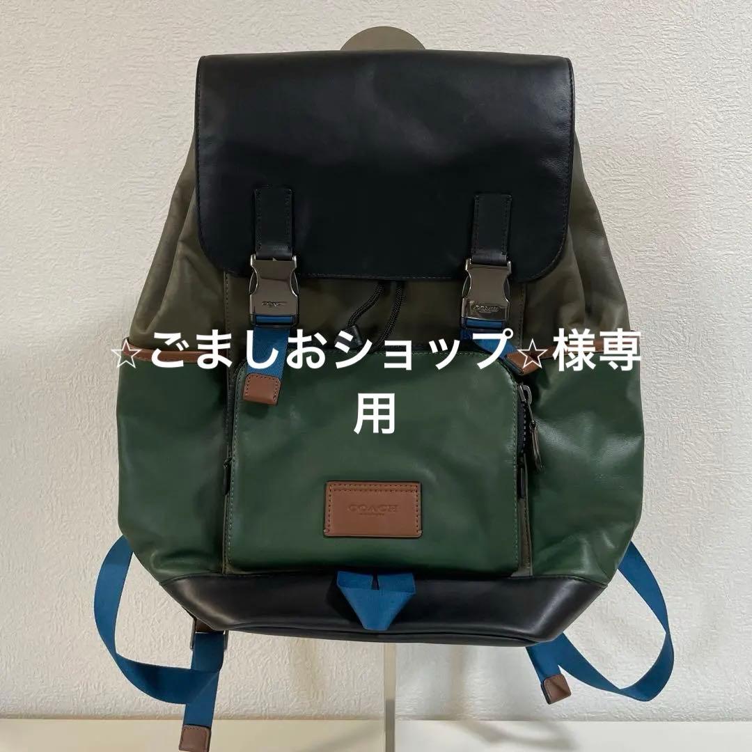 COACH バックパック グリーン/ブラック