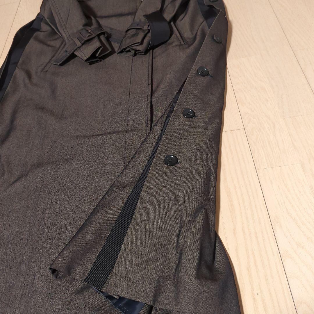 Ameri　MINIMAL FLARE LONG TRENCH COAT