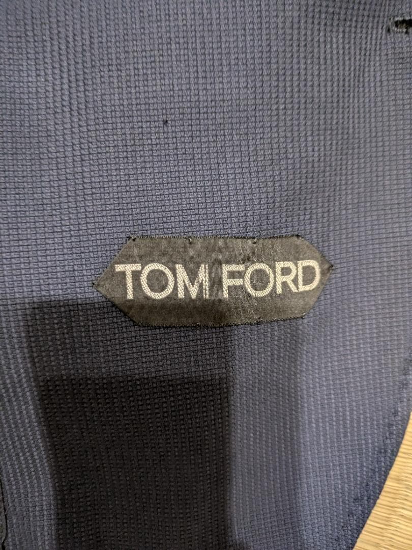 TOM FORD トムフォード テーラードコットンジャケット 44 ネイビー
