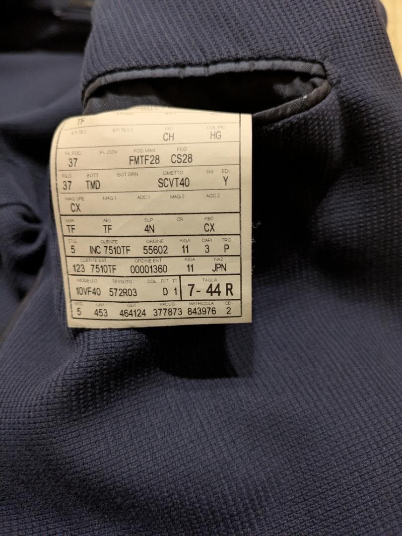 TOM FORD トムフォード テーラードコットンジャケット 44 ネイビー