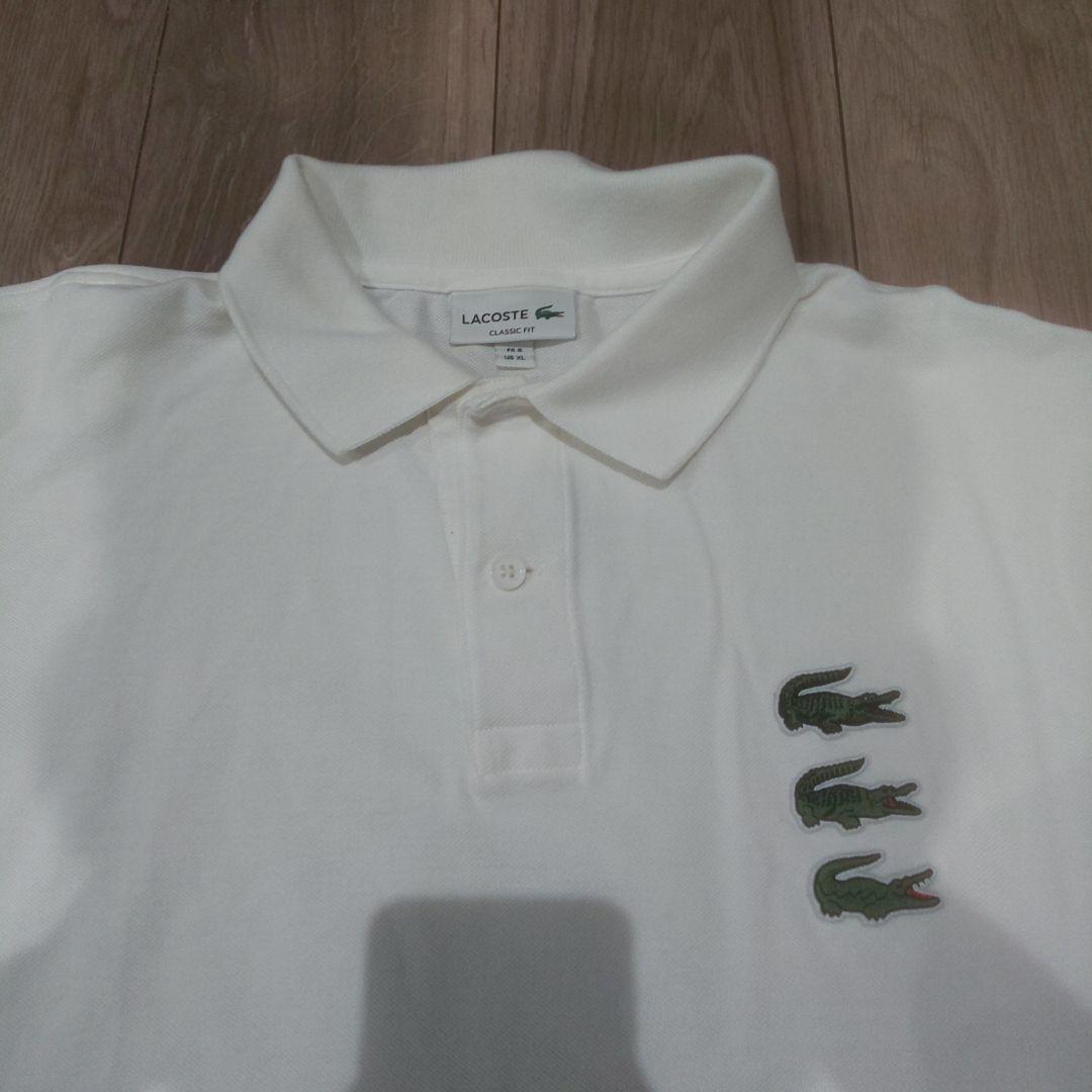 ラコステ タイムライン ポロシャツ ホワイト 貴重サイズ