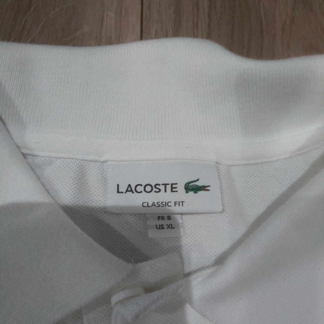 ラコステ タイムライン ポロシャツ ホワイト 貴重サイズ