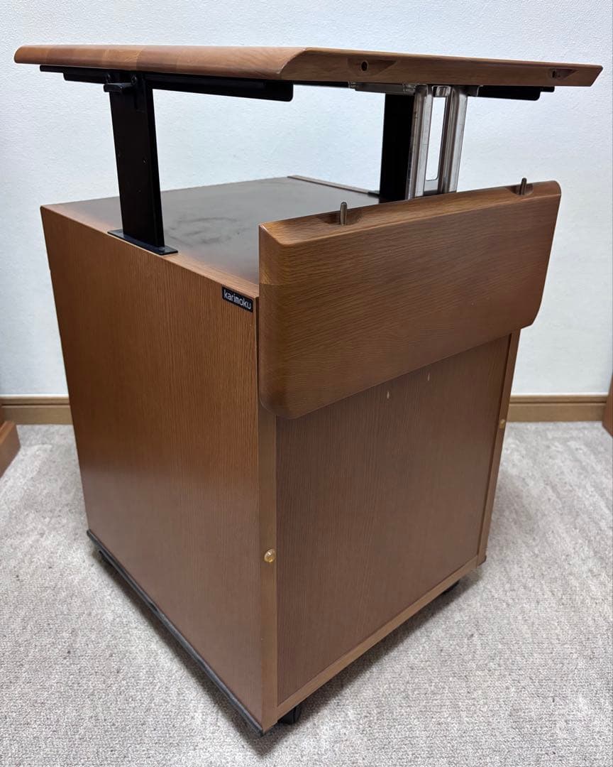 カリモク学習机 ４点セット 1-③ 袖棚