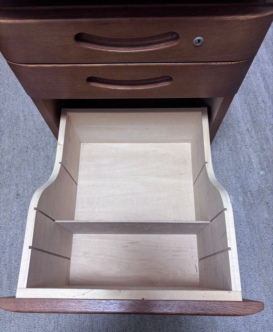 カリモク学習机 ４点セット 1-③ 袖棚