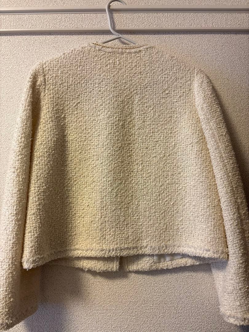 Ballsey ツイストループツイード ノーカラージャケット 36