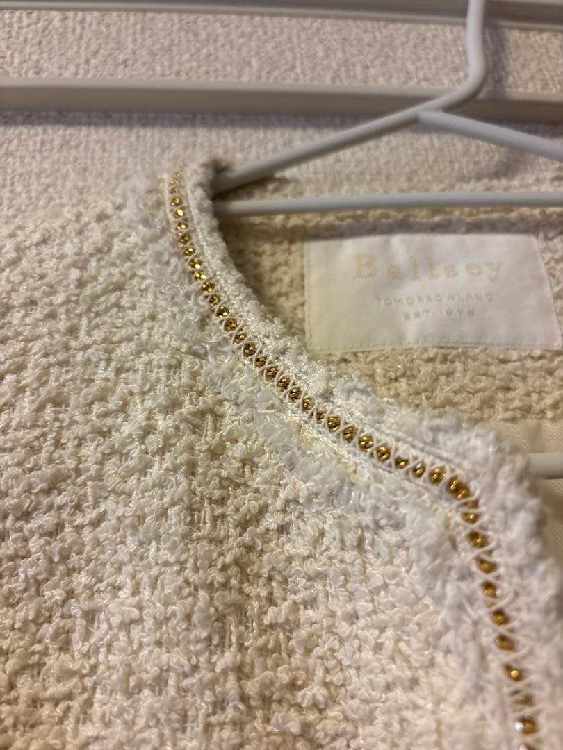 Ballsey ツイストループツイード ノーカラージャケット 36