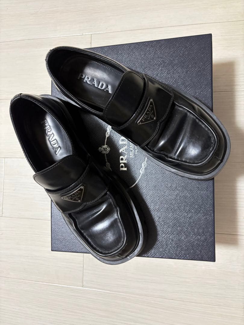 PRADA ブラック ローファー 厚底