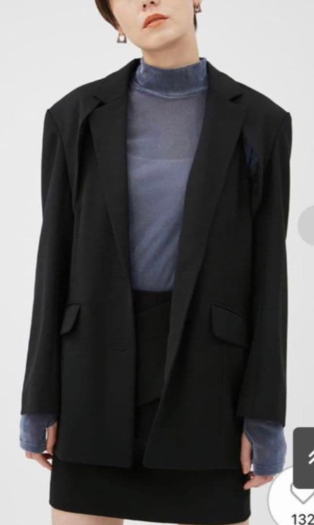 希少‼️美品★人気★FRAY ID カットアウトテーラード ジャケット ブラック