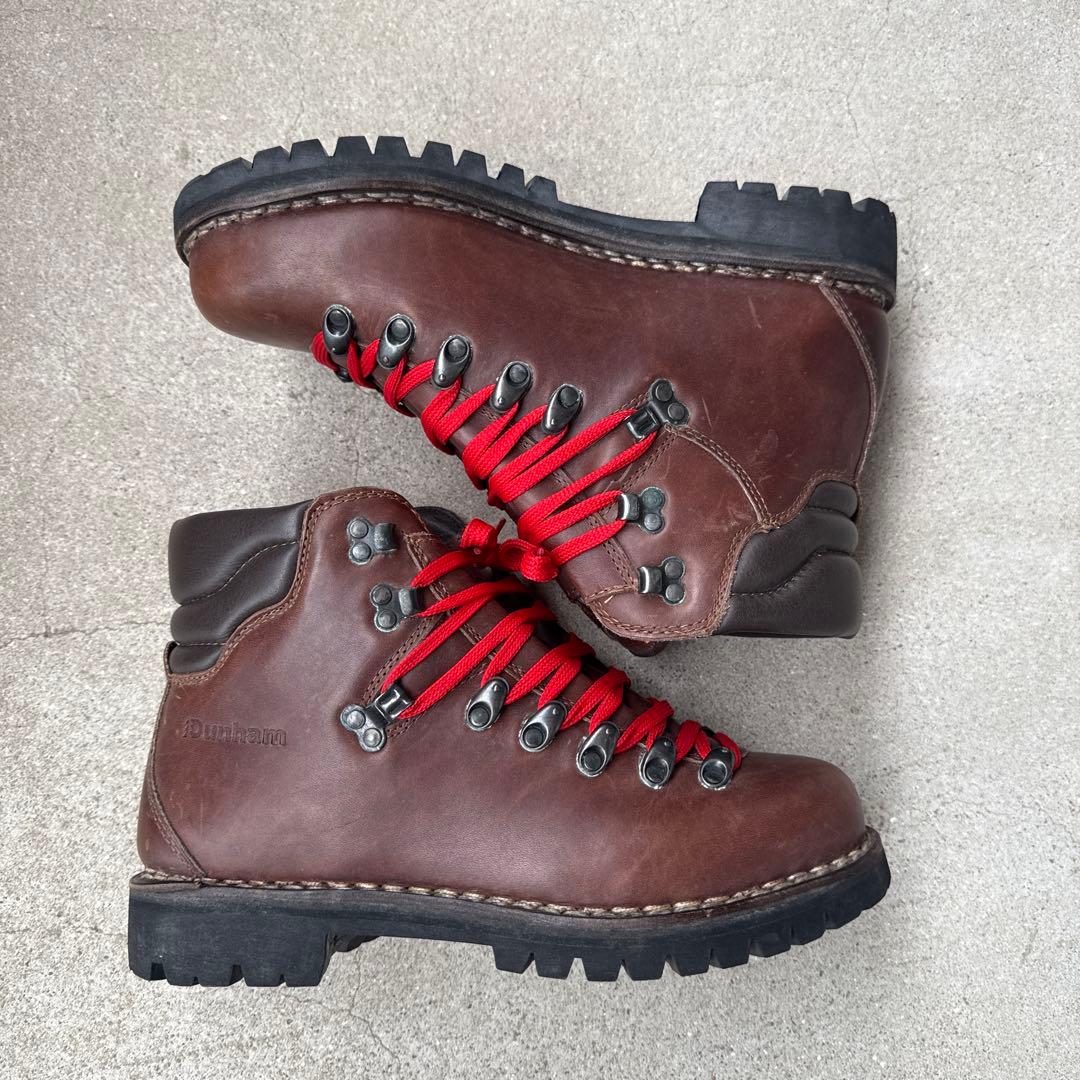 ⚪︎美品　Dunham ブラウンレザー ハイカットブーツ　マウンテン　ビンテージ