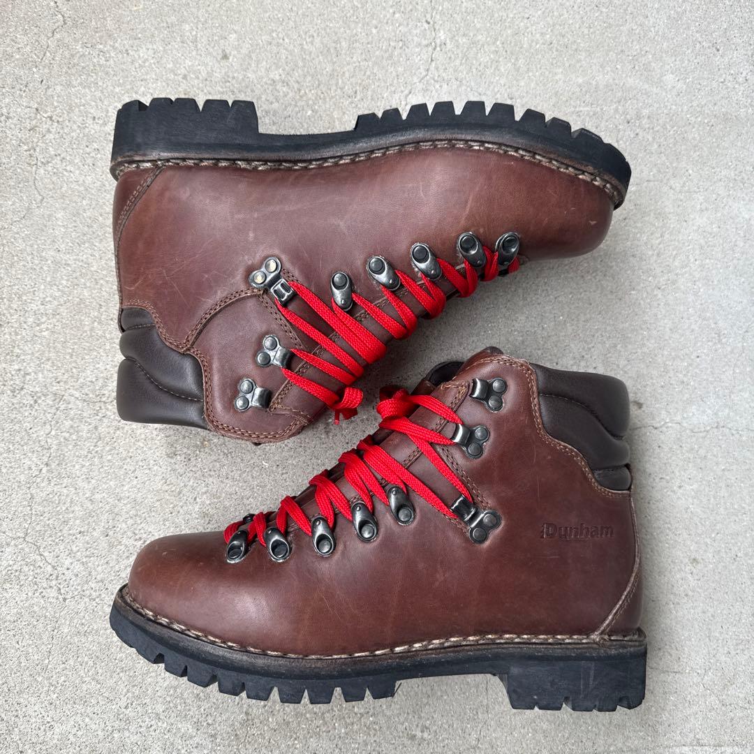 ⚪︎美品　Dunham ブラウンレザー ハイカットブーツ　マウンテン　ビンテージ