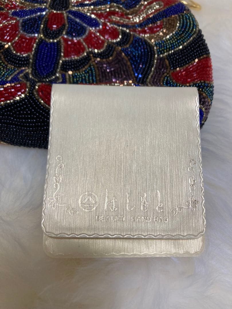 皇室御用達　はしもと　総ビーズバッグ　クラッチバッグ