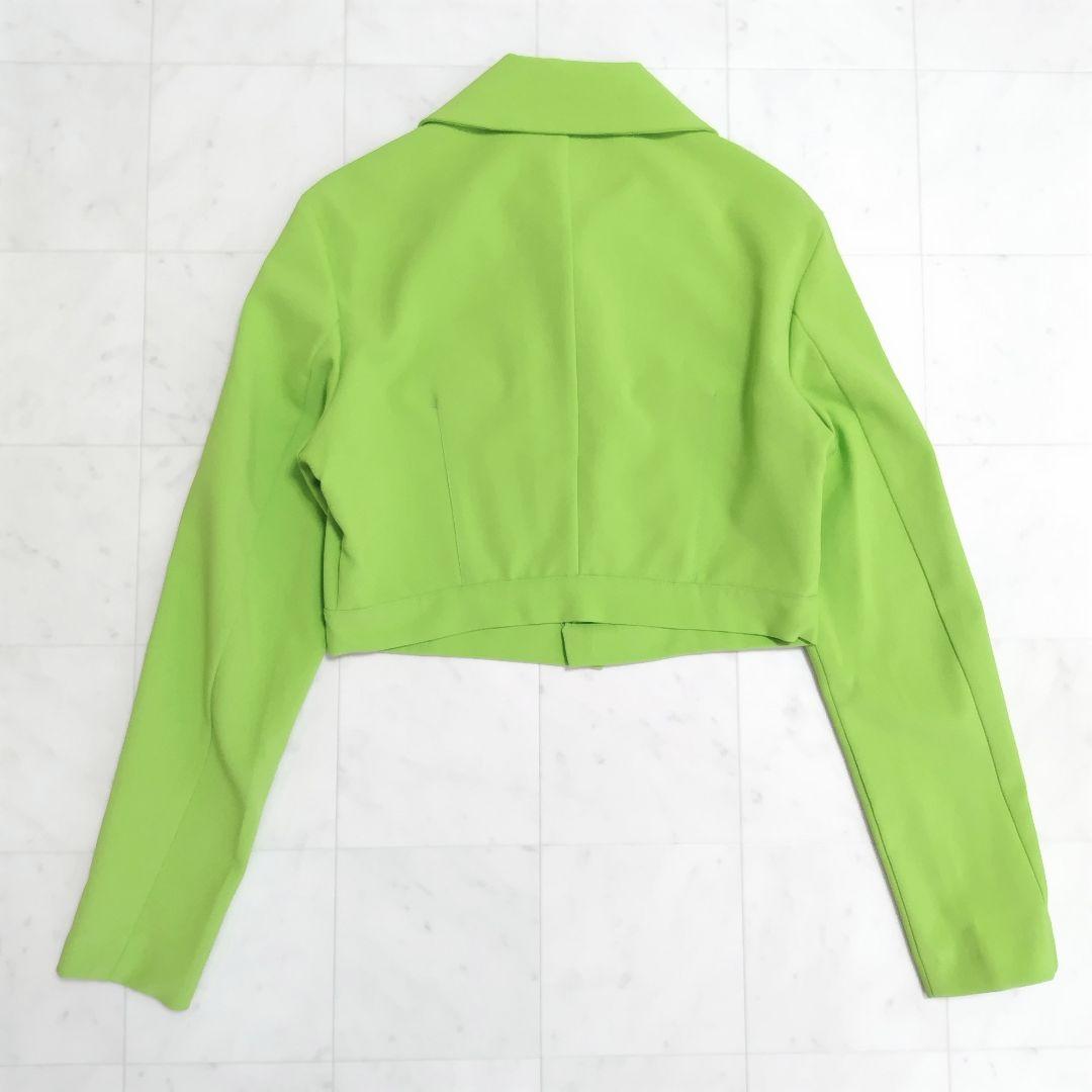 【VERSACE】ステンカラー ジャケット フロントファスナー 黄緑 ブランド