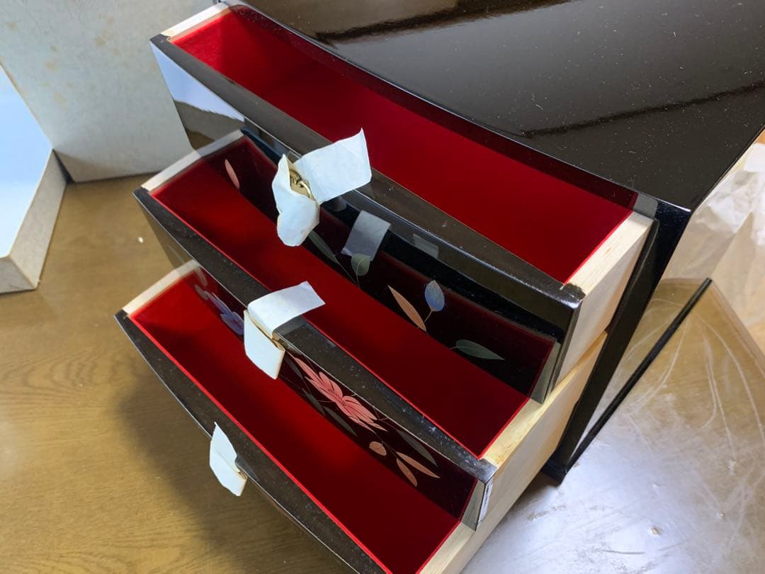 【未使用ですが長期保管】会津塗り　小引き出し