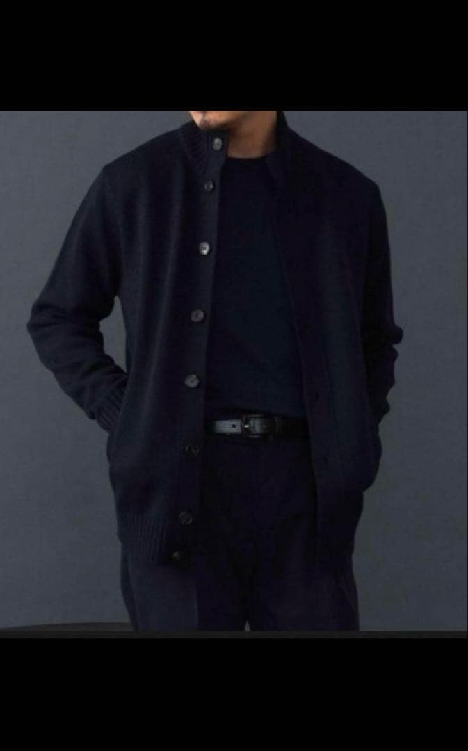 《美品》ZANONE チャコールグレー カーディガン サイズ52