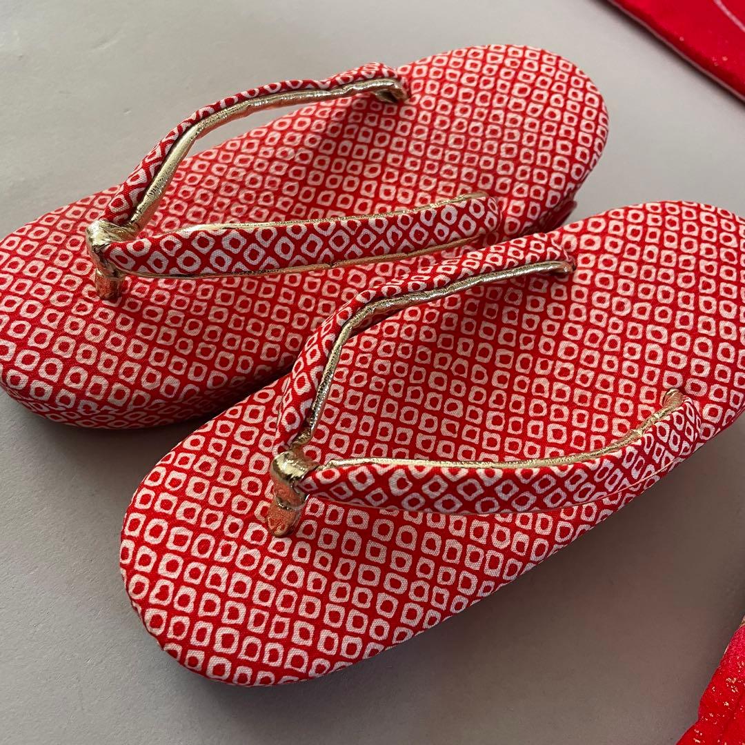 美品　七五三　3歳　正絹お着物セット　正絹ピンク被布コーデ