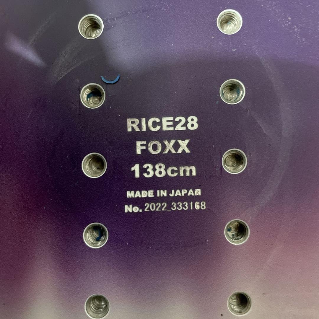 RICE28 FOXX 138cm FLUX ライス28 レディース スノボ