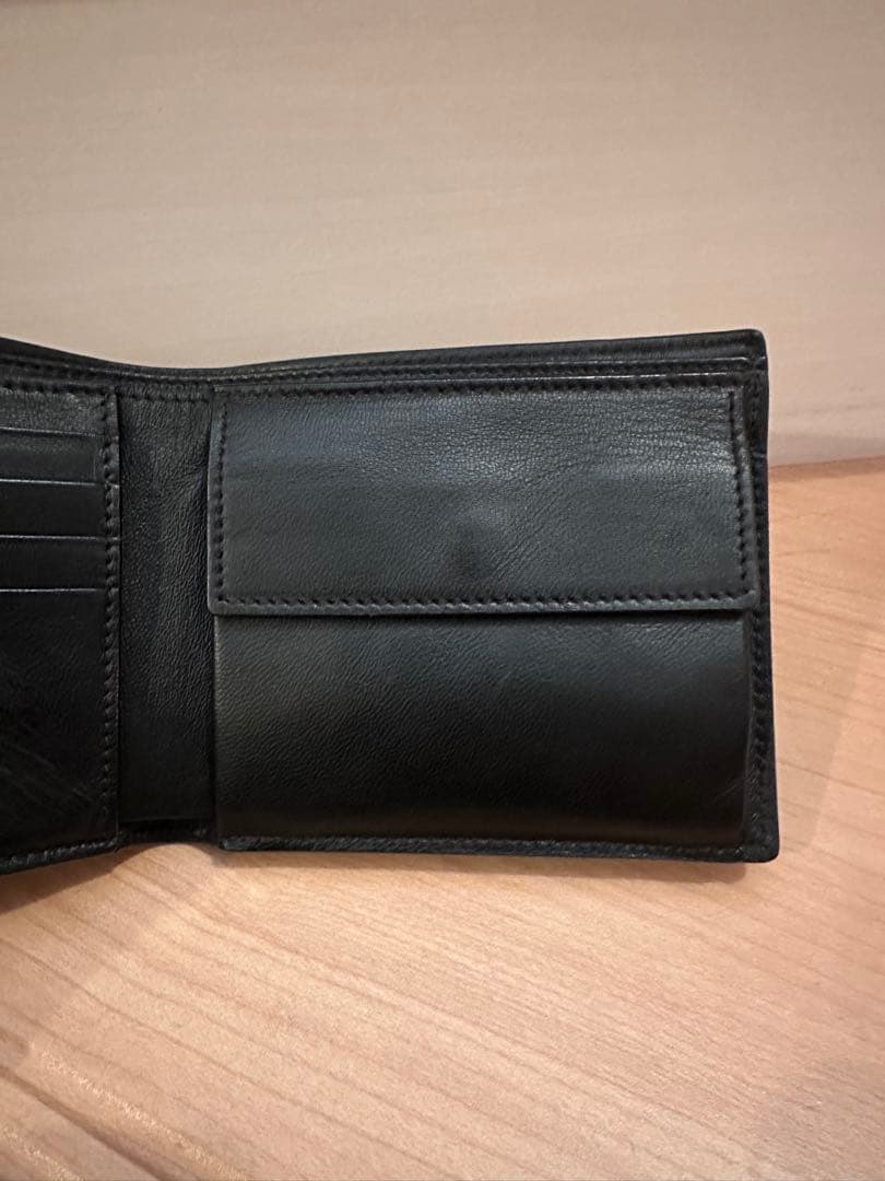 極美品✨サンローラン 二つ折り財布 クロコ型押し タイニーカサンドラ 黒YSL