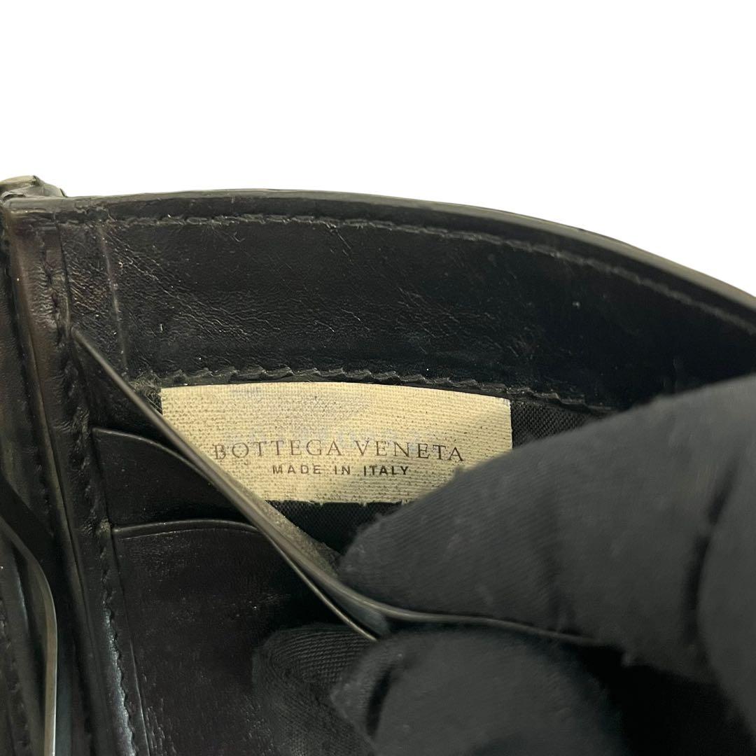 極美✨ボッテガヴェネタ マネークリップ カードケース イントレチャート 黒