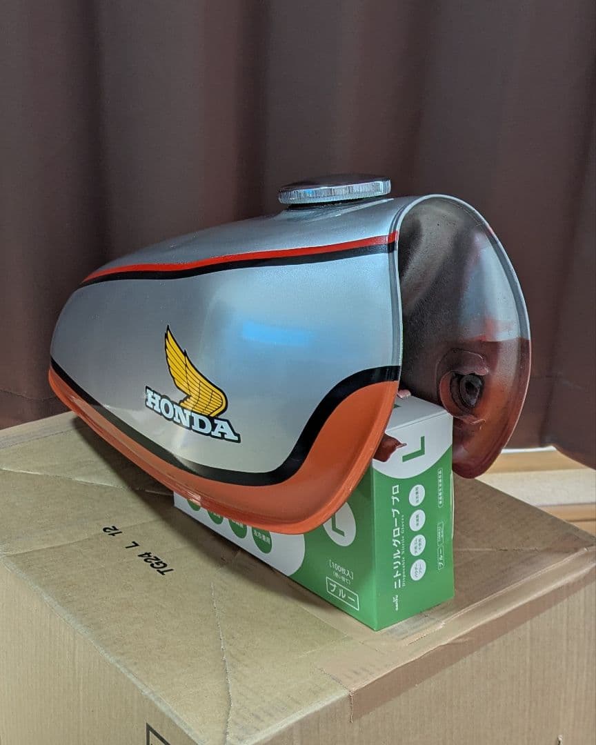 HONDA 純正 バイクタンク シルバー オレンジ XL230