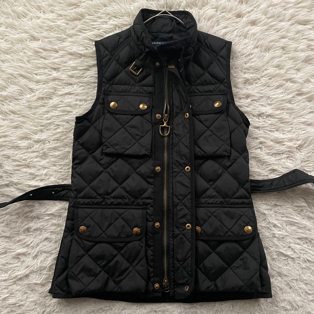 RALPH LAUREN キルティング　金ボタン　　ダウン　ベスト