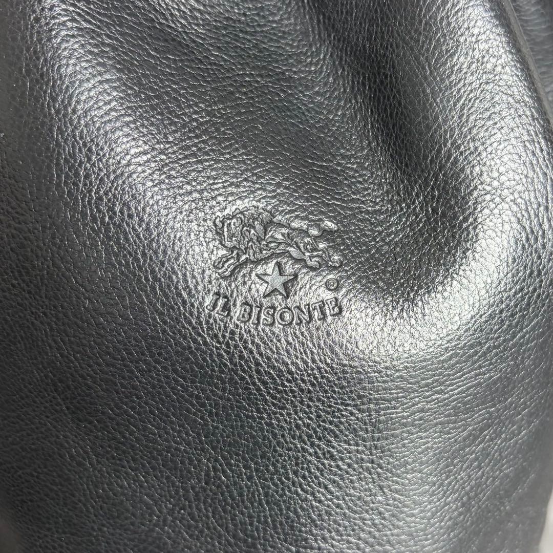 【極美品】イルビゾンテ 本革 ショルダーバッグ クロスボディ 巾着 オールレザー