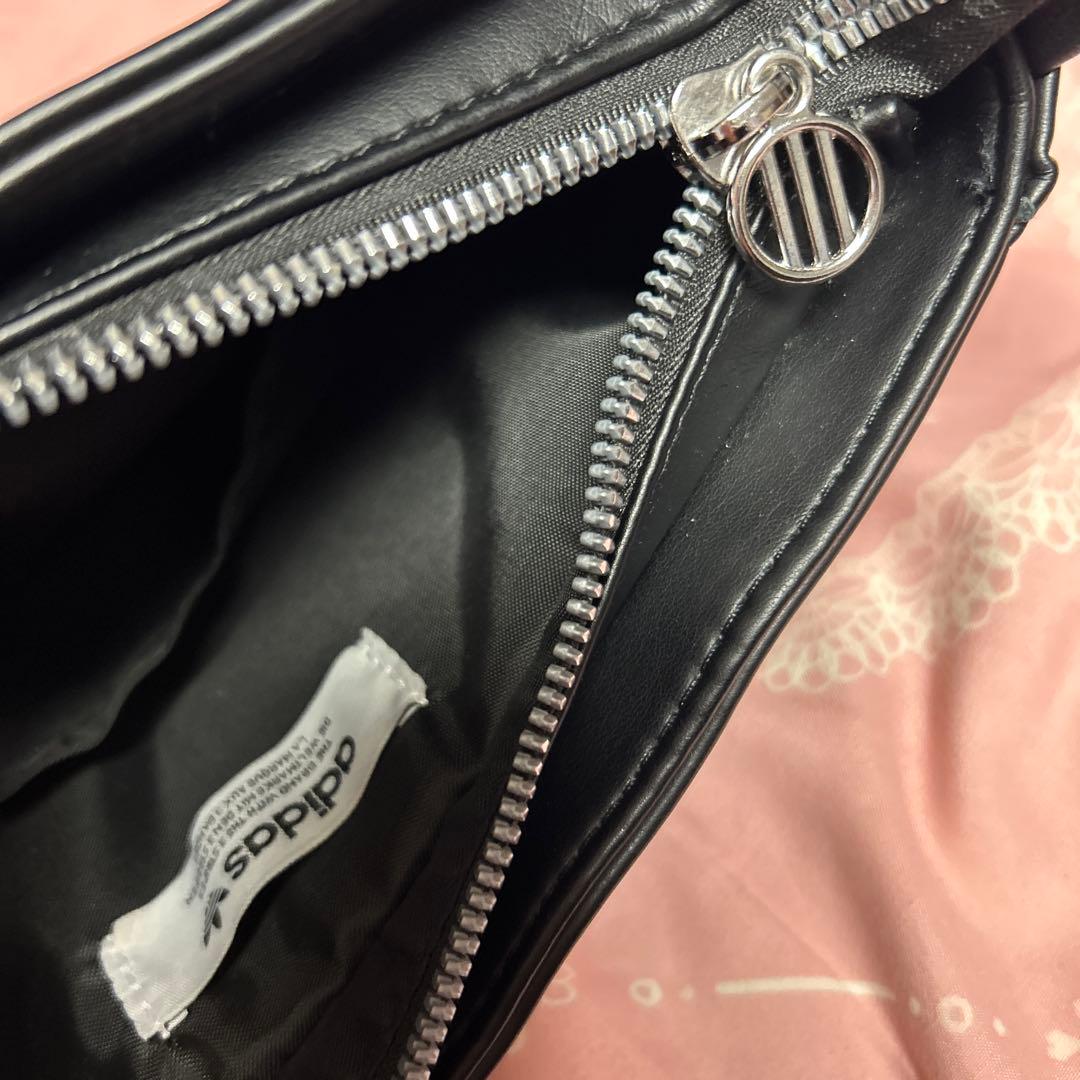 adidas ベルベットジャージ XS～Sブラックホワイト 手提げバッグ セット