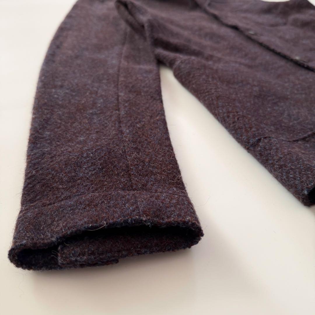 現行✨️45R シェットランドニット テーラードジャケット ヘリンボーン R刺繍