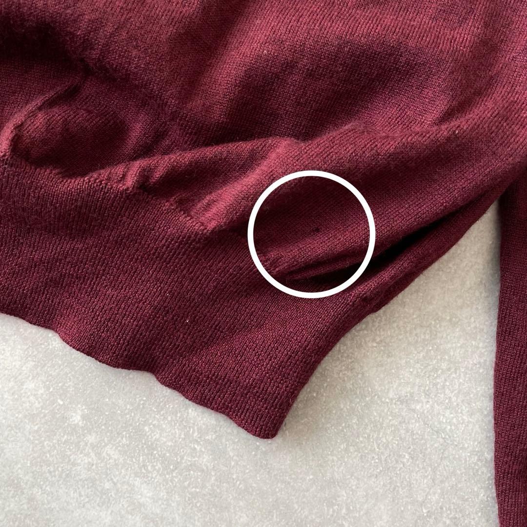 12AW Martin Margiela ニットポロシャツ ボルドー ウール 1