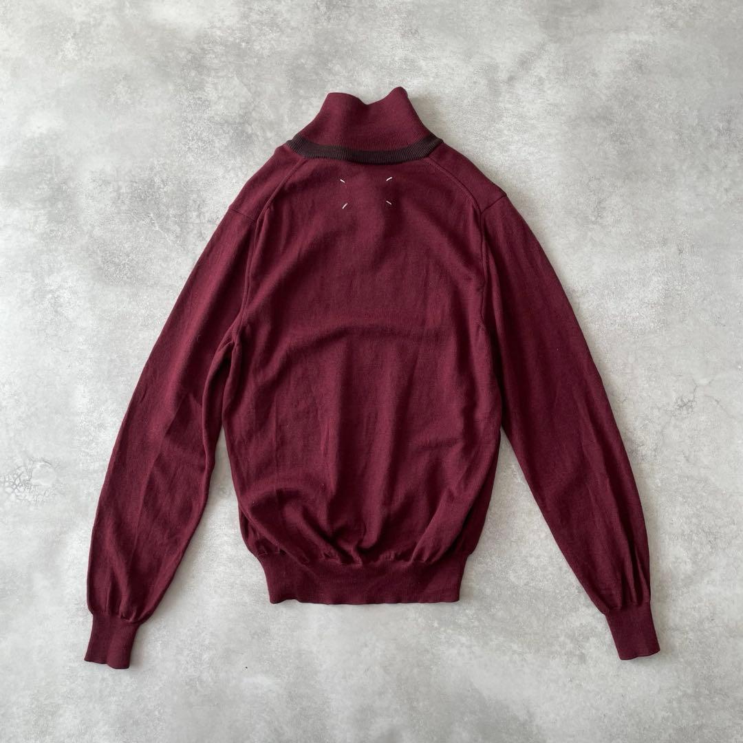 12AW Martin Margiela ニットポロシャツ ボルドー ウール 1