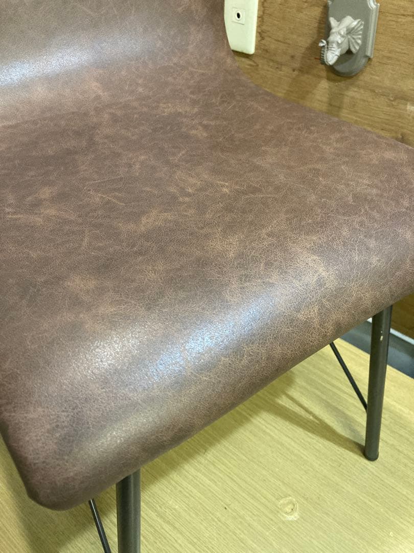 美品　ダイニングチェア　クラッシュゲートCrash Gate　ブラウン&キャメル