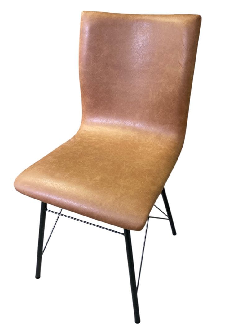 美品　ダイニングチェア　クラッシュゲートCrash Gate　ブラウン&キャメル