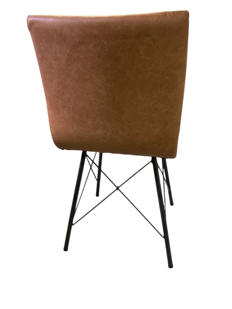 美品　ダイニングチェア　クラッシュゲートCrash Gate　ブラウン&キャメル