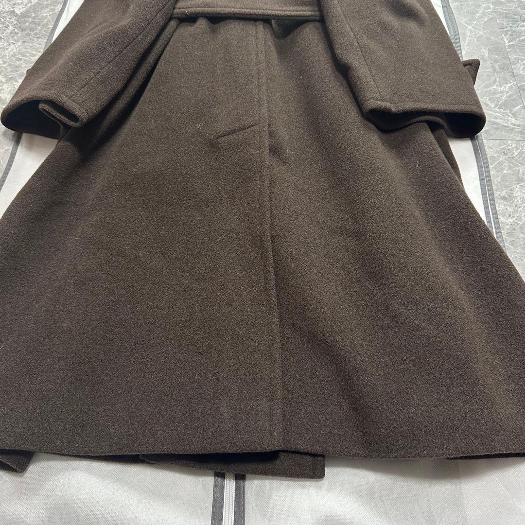 2L♡マックスマーラ　ベルテッドコート　ファー襟　ブラウン