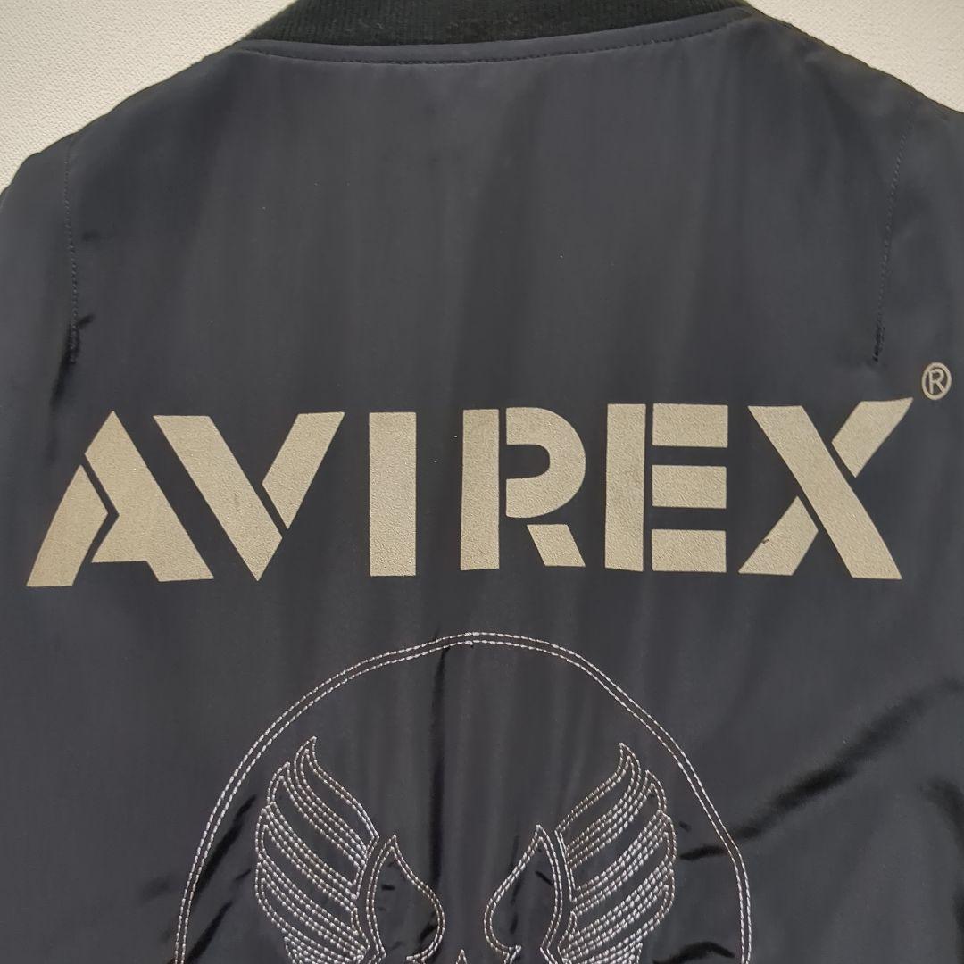 AVIREX MA-1 フライトジャケット ブラック 中オレンジ