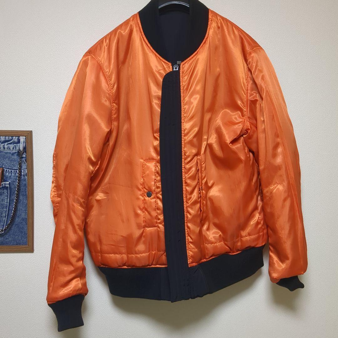 AVIREX MA-1 フライトジャケット ブラック 中オレンジ