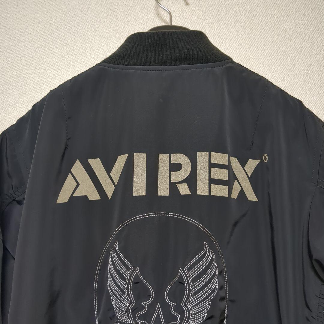 AVIREX MA-1 フライトジャケット ブラック 中オレンジ