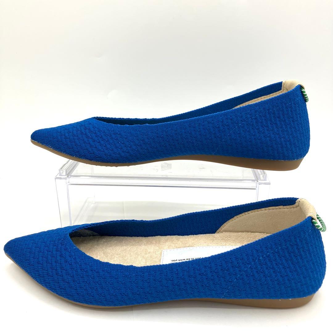 offen オッフェン フラットシューズ 39 パンプス　ブルー
