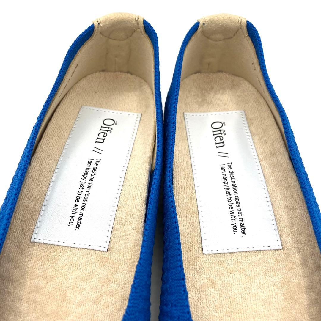 offen オッフェン フラットシューズ 39 パンプス　ブルー